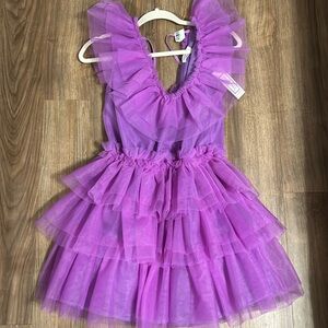 NWT shop, neighbor, purple tulle, dress size medium